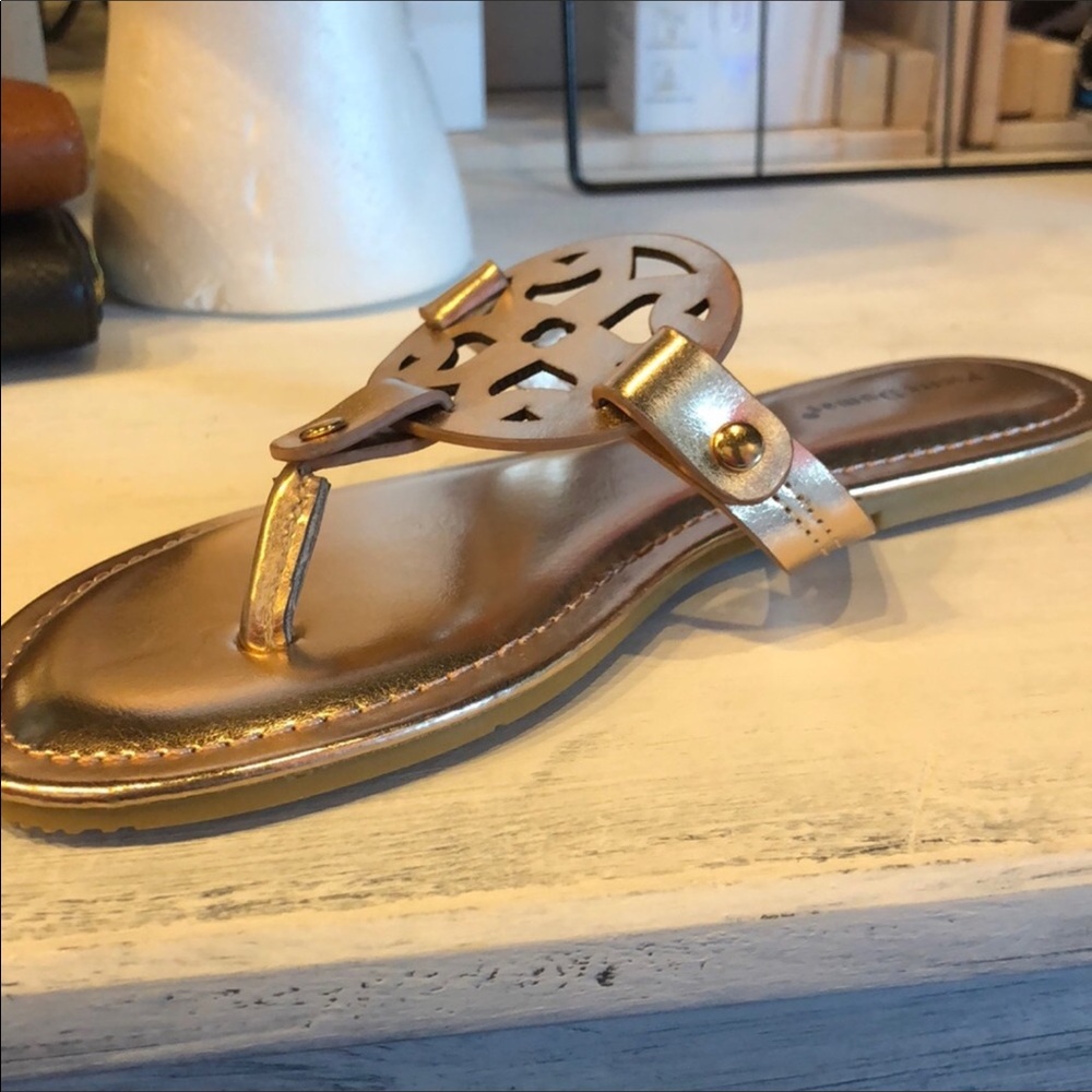 Rose gold sandals